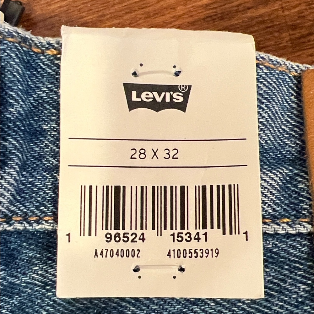 Levi's 501 Spliced Two-Tone Blue Straight Jeans - Picture 12 of 16